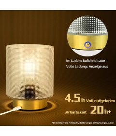 Lampa Stołowa Bezprzewodowa LED USB Dotykowa Akumulatorowa Ciepła Biel