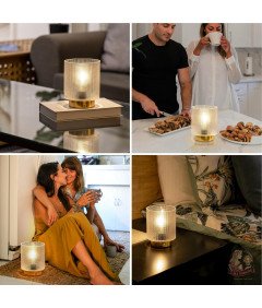 Lampa Stołowa Bezprzewodowa LED USB Dotykowa Akumulatorowa Ciepła Biel