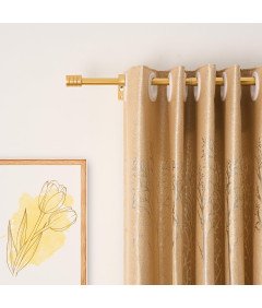 Karnisz Złoty z Podziałką Regulowany do Zasłon 76 cm–310 cm Salon Sypialnia