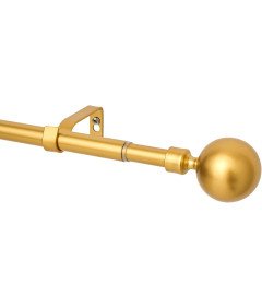 Złoty Karnisz z Kulką Regulowany Metalowy 76 cm do 132 cm do Zasłon