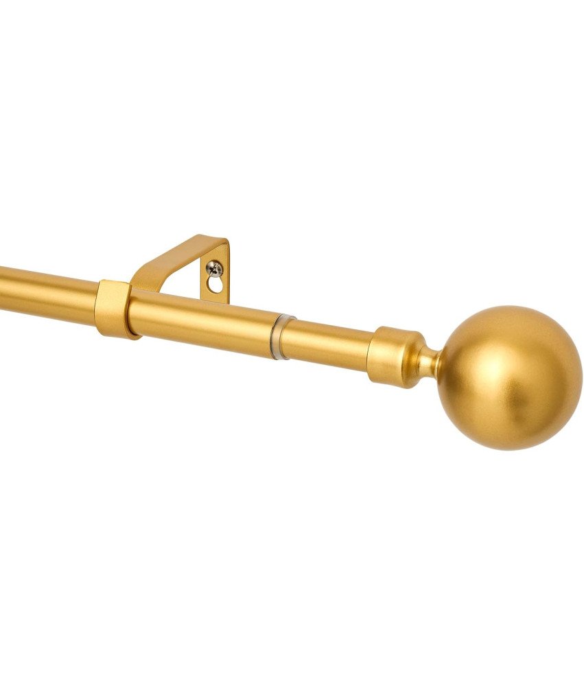 Złoty Karnisz z Kulką Regulowany Metalowy 76 cm do 132 cm do Zasłon