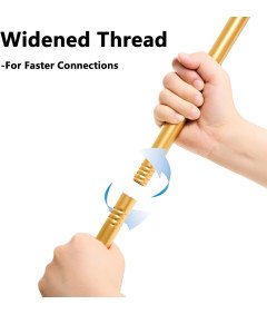 Czarny Karnisz z Kulką Regulowany od 76 cm do 200 cm Metalowy do Zasłony