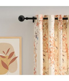 Czarny Karnisz z Kulką Regulowany od 76 cm do 200 cm Metalowy do Zasłony