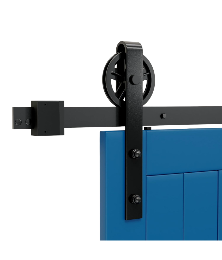 Skysen System do Drzwi Przesuwnych Okucia Stal Węglowa Czarny 228 cm