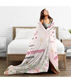 Kocyk Urodzinowy na 60 Urodziny dla Kobiet Idealny na Prezent 130x150 cm