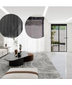 Moskitiera Magnetyczna na Drzwi Balkonowe Tarasowe Czarna 85 x 215 cm