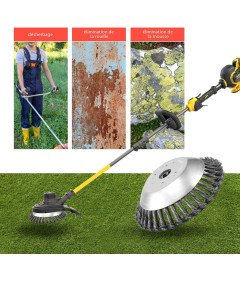 Viabrico Szczotka do Przycinania Chwastów do Kos Spalinowych Otwór 25,4 mm