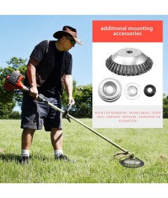 Viabrico Szczotka do Przycinania Chwastów do Kos Spalinowych Otwór 25,4 mm