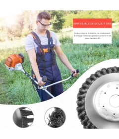 Viabrico Szczotka do Przycinania Chwastów do Kos Spalinowych Otwór 25,4 mm