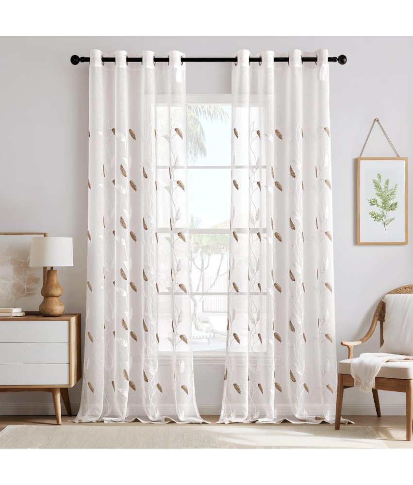 Zasłony Firanki z Woalu na Przelotkach Przezroczyste 260x140 cm 2 Sztuki