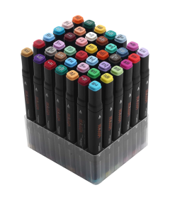 Profesjonalne Markery Alkoholowe Dwustronne Permanentne DIY 100 Kolorów