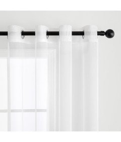 Zasłony Firanki z Woalu na Przelotkach Haftowana 260x140 cm 2 Sztuki