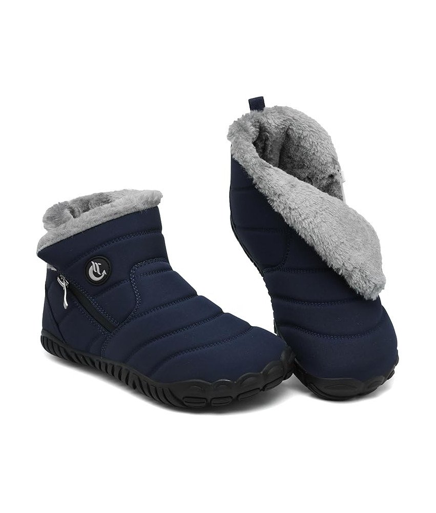 CELANDA Buty Zimowe Męskie Śniegowce Antypoślizgowe Ciepłe Granatowe 46 EU