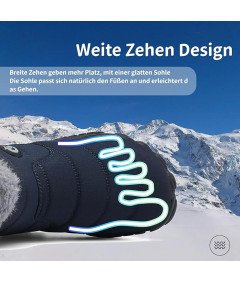 CELANDA Buty Zimowe Męskie Śniegowce Antypoślizgowe Ciepłe Granatowe 46 EU