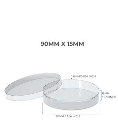 Szalki Petriego Laboratoryjne z Pokrywką Wentylowane 90 x 15 mm 10 szt