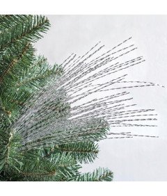 Srebrne Sztuczne Gałązki Bożonarodzeniowe do Dekoracji 20 sztuk 67cm