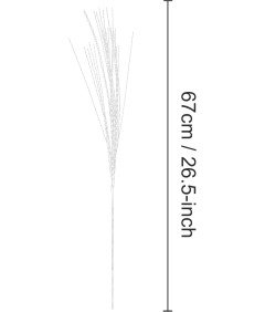 Srebrne Sztuczne Gałązki Bożonarodzeniowe do Dekoracji 20 sztuk 67cm