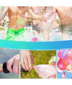 Balony na Wodę Bomby Wodne Lateksowe do Rzucania 10-15cm Kolorowe 555 sztuk