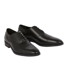 Burton London Buty Męskie Eleganckie Skórzane z Noskiem Czarne Rozmiar 41