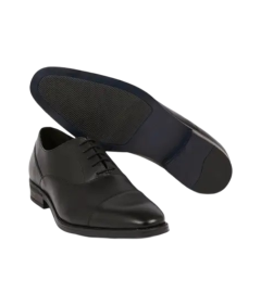 Burton London Buty Męskie Eleganckie Skórzane z Noskiem Czarne Rozmiar 41