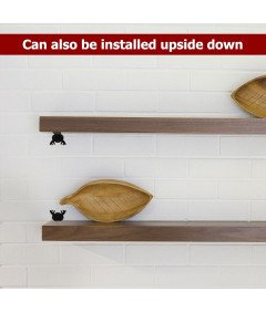 Wsporniki do Półek Podpórki Wsporniki Półek 20 cm Stalowe Czarne 4-PAK