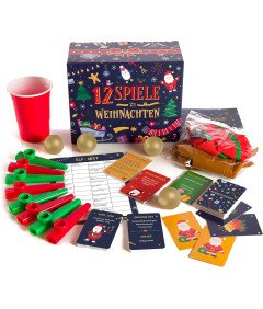 Zestaw 12 Różnych Gier Zabawne Świąteczne Gry Imprezowe 2-16 Graczy