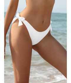 SHEKINI Damskie Stringi Majtki Kąpielowe Dół Bikini Brazylijskie Białe S