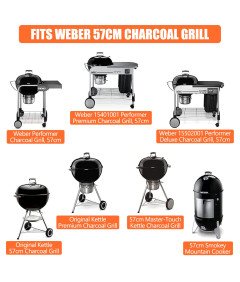 Otwierany Ruszt do Grilla Weber 57 cm Stalowy Okrągły Ruszt do Grilla