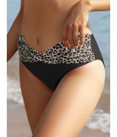 SHEKINI Damskie Majtki Kąpielowe Figi Wyszczuplające Brzuch Panterka L
