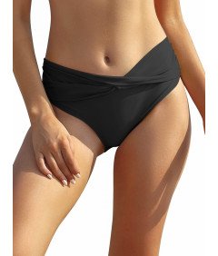 SHEKINI Damskie Majtki Kąpielowe Figi Wyszczuplające Brzuch Czarne S