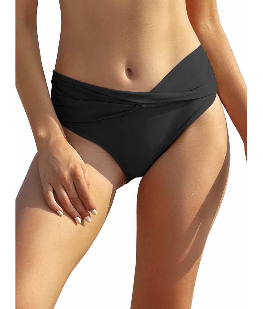 SHEKINI Damskie Majtki Kąpielowe Figi Wyszczuplające Brzuch Czarne S