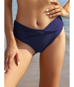 SHEKINI Damskie Majtki Kąpielowe Figi Wyszczuplające Brzuch Granatowe XXL