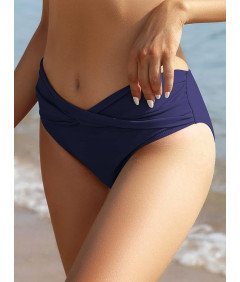 SHEKINI Damskie Majtki Kąpielowe Figi Wyszczuplające Brzuch Granatowe XXL