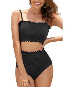 SHEKINI Strój Kąpielowy Dwuczęściowy Kostium Komplet Bikini Modelujący S