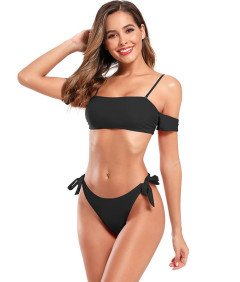 SHEKINI Strój Kąpielowy Dwuczęściowy Kostium Komplet Bikini Bandeau S