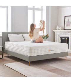 Materac Ortopedyczny 90x200 cm Sprężynowy 7-Strefowy 26 cm Twardość H3