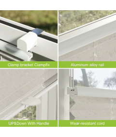 Roleta Plisowana bez Wiercenia Klemmfix Biała Plisa 60x130 cm do Okna