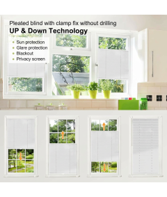 Roleta Plisowana bez Wiercenia Klemmfix Biała Plisa 60x130 cm do Okna