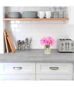 Folia Samoprzylepna Okleina do Mebli Ścian Blatów 44x300 cm Szare Drewno