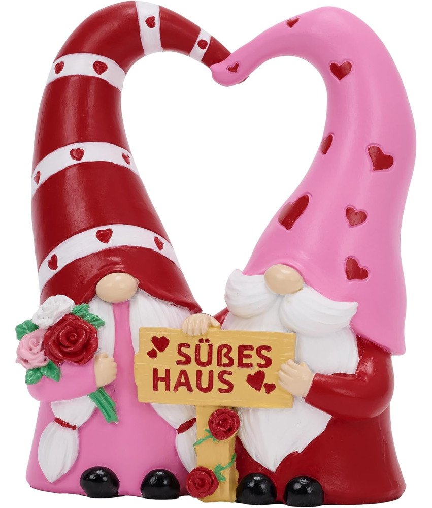 Krasnale Ogrodowe Dekoracja Ogrodowa Figurka Rzeźba Skrzaty 11 cm Różowe