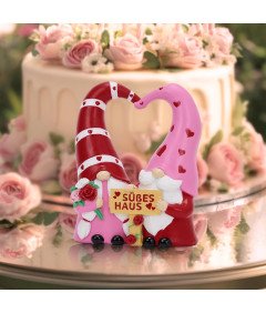 Krasnale Ogrodowe Dekoracja Ogrodowa Figurka Rzeźba Skrzaty 11 cm Różowe