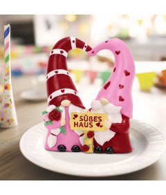 Krasnale Ogrodowe Dekoracja Ogrodowa Figurka Rzeźba Skrzaty 11 cm Różowe