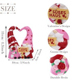 Krasnale Ogrodowe Dekoracja Ogrodowa Figurka Rzeźba Skrzaty 11 cm Różowe