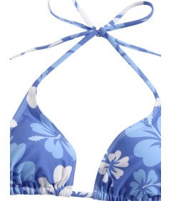 Damski Strój Kąpielowy Dwuczęściowy Kostium Bikini z Chustą Niebieski M