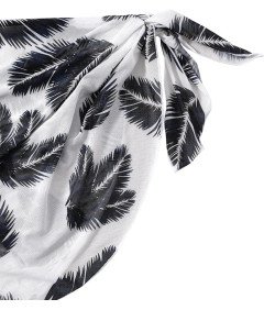 Damski Strój Kąpielowy Dwuczęściowy Kostium Bikini z Chustą Granatowy S