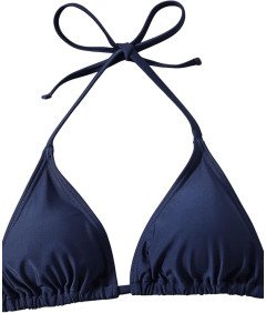 Damski Strój Kąpielowy Dwuczęściowy Kostium Bikini z Chustą Granatowy S