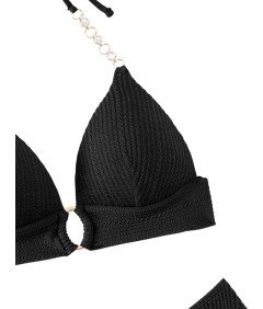 Damski Strój Kąpielowy Dwuczęściowy Kostium Push-up Bikini Damskie Czarny S