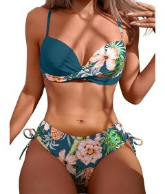 Damski Strój Kąpielowy Dwuczęściowy Kostium Bikini Damskie Push-up XL