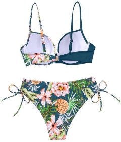 Damski Strój Kąpielowy Dwuczęściowy Kostium Bikini Damskie Push-up XL