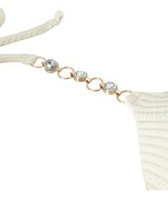 Damski Strój Kąpielowy Dwuczęściowy Kostium Bikini Push-up Beżowe L